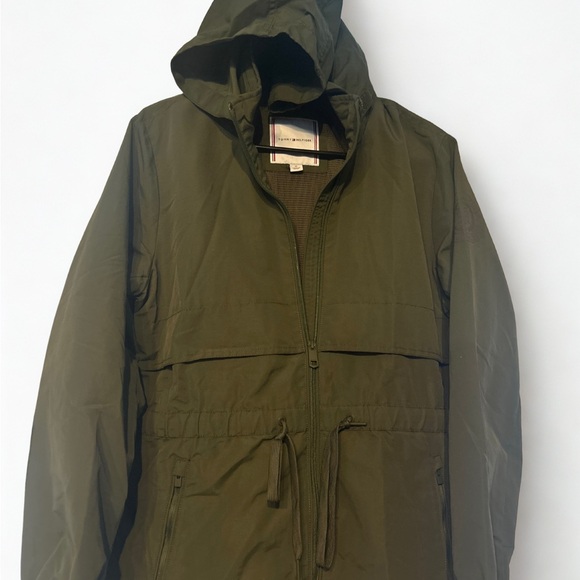 Tommy Hilfiger Jackets & Blazers - Tommy Hilfiger Olive Hooded Raincoat
